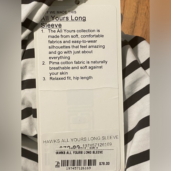 LULULEMON LADIES CHICAGO BLACKHAWKS ALL YOURS COTTON LONG-SLEEVE SHIRT - Picture 4 of 5